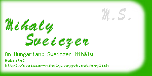 mihaly sveiczer business card