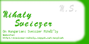 mihaly sveiczer business card